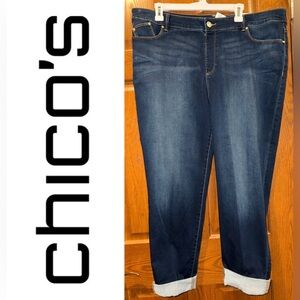 NWT Chico’s Size 3.5 Regular The Platinum Pull-On Jegging in Almalfi Coast